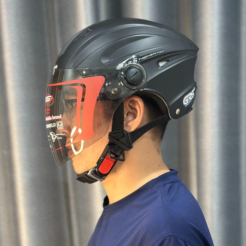 GRS Mũ bảo hiểm nửa đầu A737k#10, kính dài Helmet