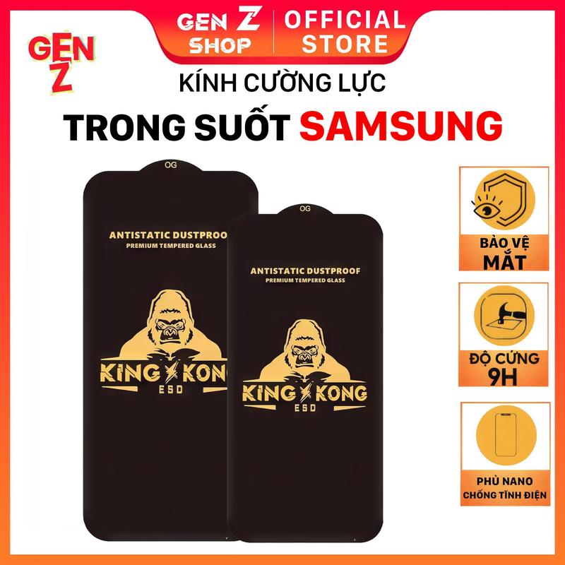 Kính cường lực cho Samsung J7 Prime, J7 Pro Kingkong full màn | Miếng dán bảo vệ màn hình cho ss GenZshop Chống Sốc galaxy