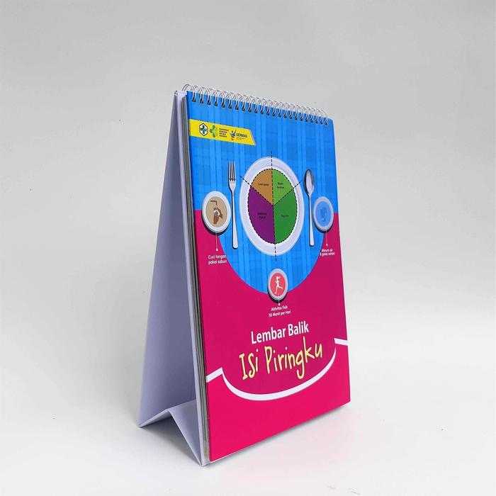 Gambar Buku Lembar Balik Isi Piring Makan Sehatku ,edukasi Makan sehat dari Sahabat Sejasa Kab. Sleman Tokopedia