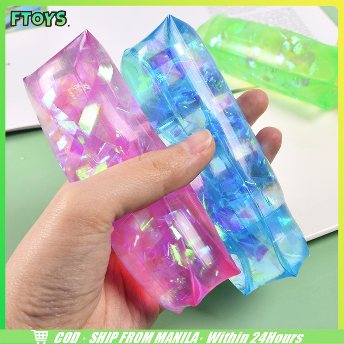 "จัดส่งภัยใน24ชั่วโมง water snake fidget toy ของเล่นคลายเครียด แท่งนุ่มนิ่มCan't Catch คละสี "