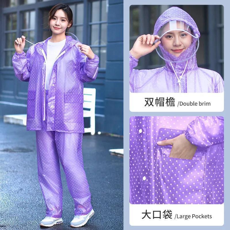 Bộ Quần Áo Mưa, Dành Cho Nam Và Nữ, Toàn Thân, Nhẹ, Không Dùng Một Lần, Thích Hợp Cho Người Lớn, Xe Điện, Áo Mưa Chống Mưa 8