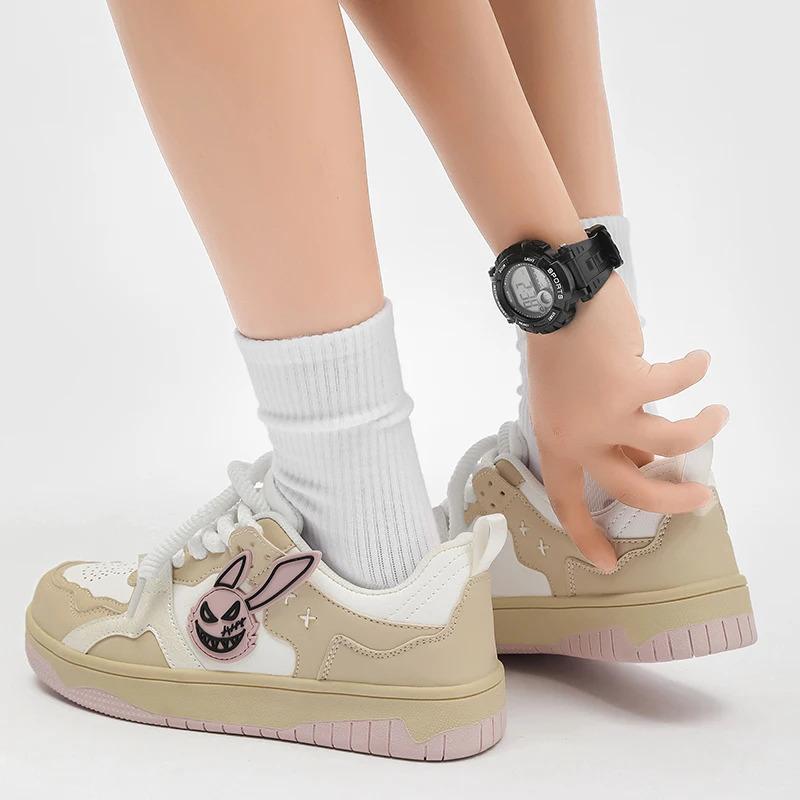 Zapatillas de deporte casuales de moda para hombre, personalizadas, de piel de conejo, planas, para andar en patineta, correr, caminar, calzado de entrenamiento, bajo pedido mínimo_voghion.com