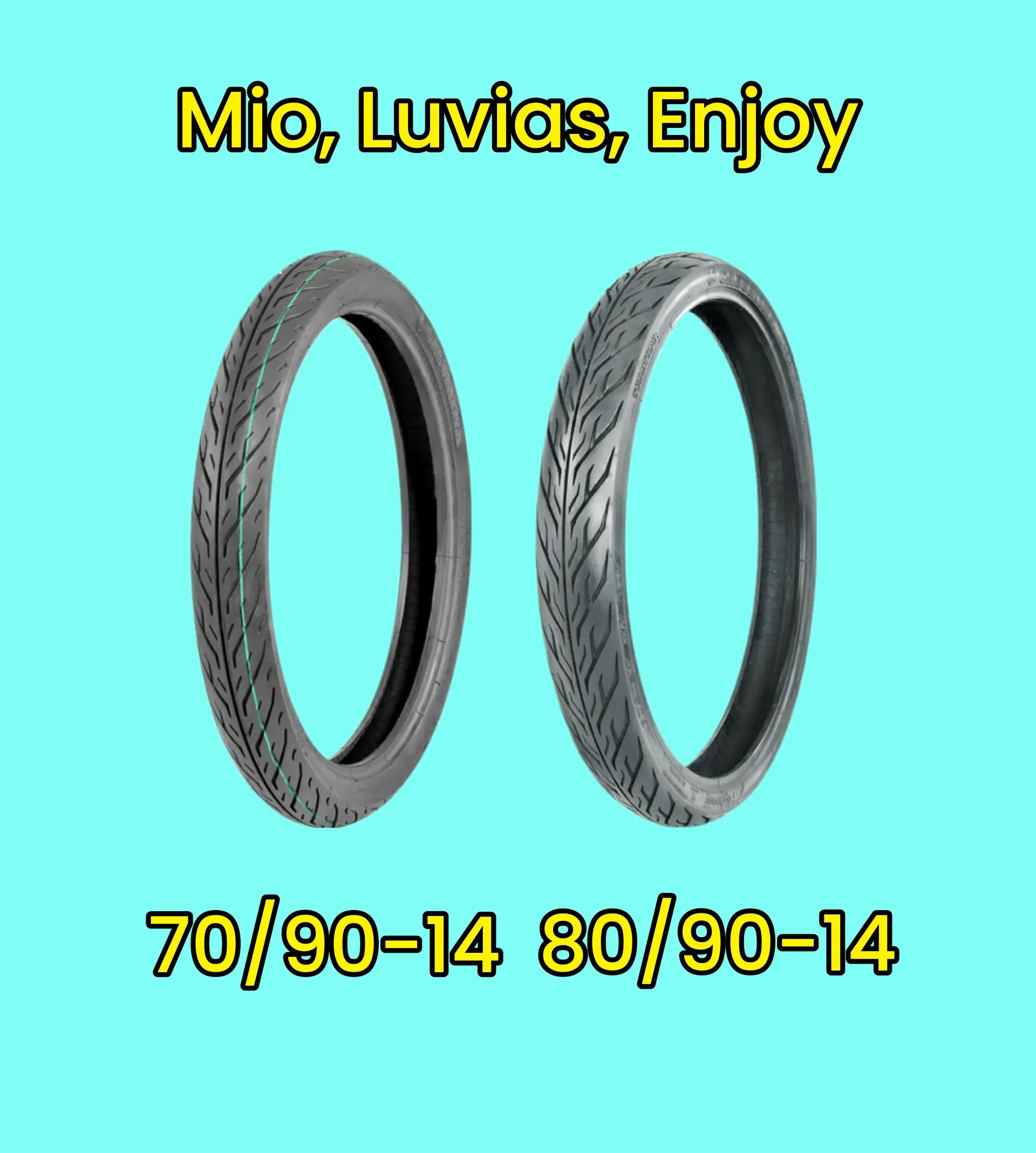 Vỏ Lốp Xe Mio, Luvias, Enjoy, AB, Vision có dùng săm, size 70/90-14, 80/90-14, 90/90-14 CASUMINA Phụ Kiện Phụ Tùng