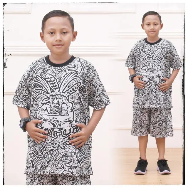 SETELAN BALIKUTA ABG / SETELAN ANAK SEHARI-HARI Lengan pendek Celana 5