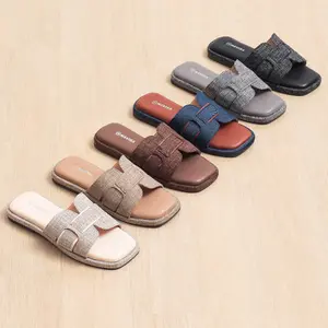 Navisa Sandal Flat Wanita Navisa Denim