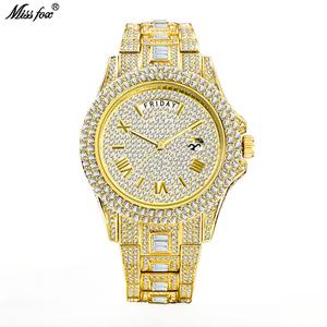 Jam Tangan Lelaki, Missfox, Fesyen, Kualiti Tinggi, Kalendar Berganda, Gaya Perniagaan, Berlian Penuh, Pergerakan Kuarza, Reka Bentuk Personaliti Hiphop, Jualan Panas di Asia Tenggara, TK