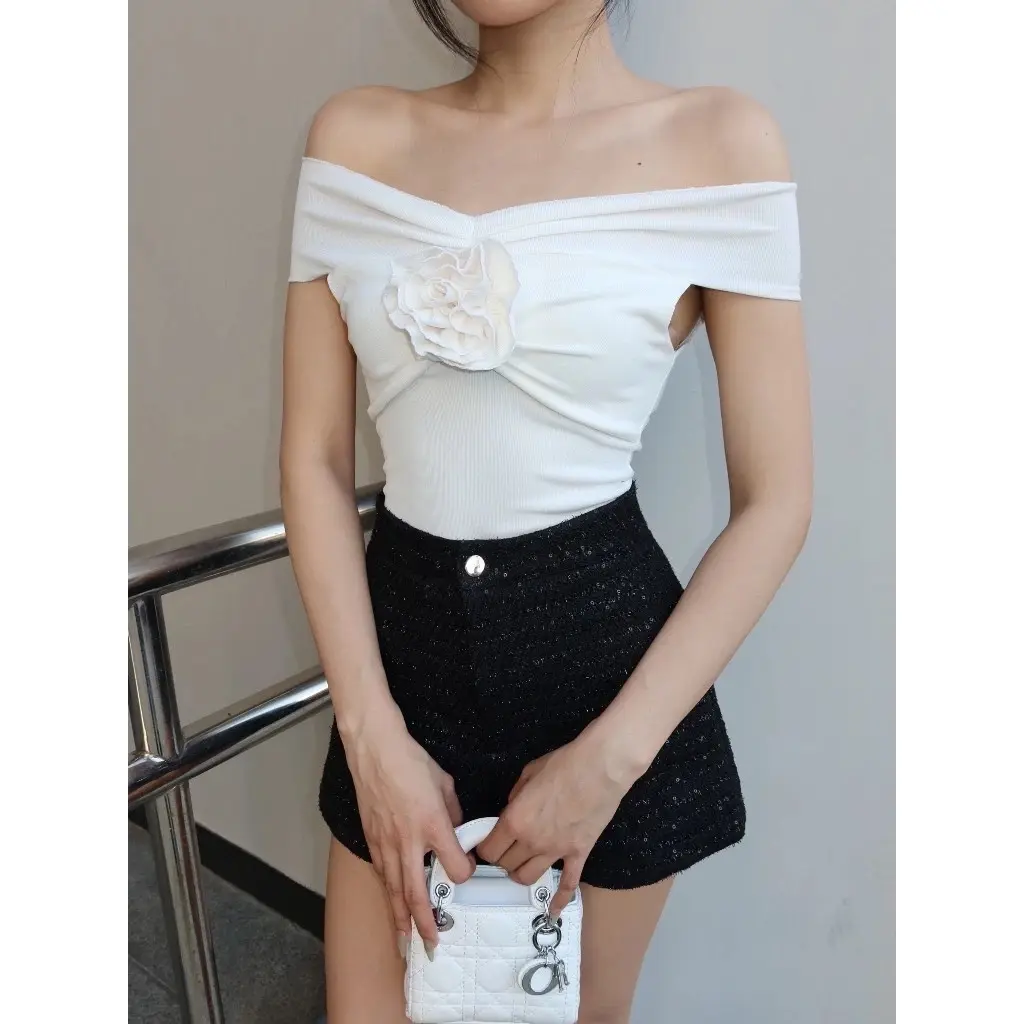 Quần Sooc Dạ Blinh 2 Lớp Phối Nhũ Cạp Cao Tôn Dáng Women | BigBuy360 - bigbuy360.vn
