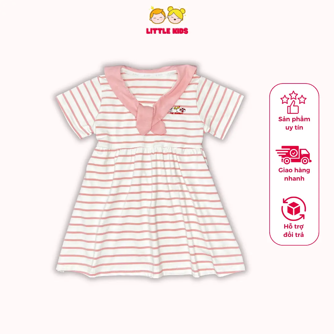 [ Little Kids ] Váy babydoll đáng yêu cho bé vải cotton thoáng mát size 8-35kg