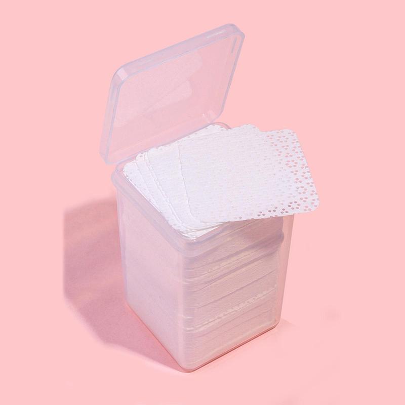 Nail Polish Remover Pad, 300pcs Nail Polish Glue Cleaning Pads, Absorbent Lint Free Nail Glue Wipes, Disposable Nail Glue Removal Wiping Sheets 8