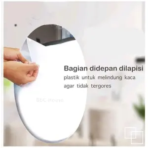READY (BUKA PLASTIK PELINDUNGNYA SUPAYA GAK BURAM) STICKER CERMIN OVAL ESTHETIC TIDAK PECAH MAUPUN TERGORES, KACA LENTUR DINDING OVAL