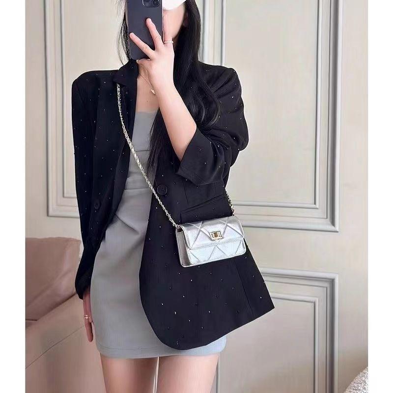 Túi Đựng Điện Thoại Di Động Túi Dây Xích Cườm Cao Cấp Độc Đáo Phong Cách Cổ Điển Thời Trang Mới 2024 Cho Nữ, Túi Messenger Đeo Vai, Thích Hợp Sử Dụng Hàng Ngày 6