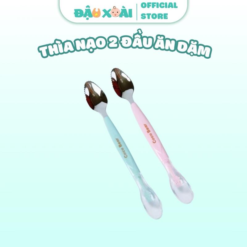 Thìa nạo hoa quả 2 đầu bé ăn dặm Coco Bear Đậu Xoài shop Voi