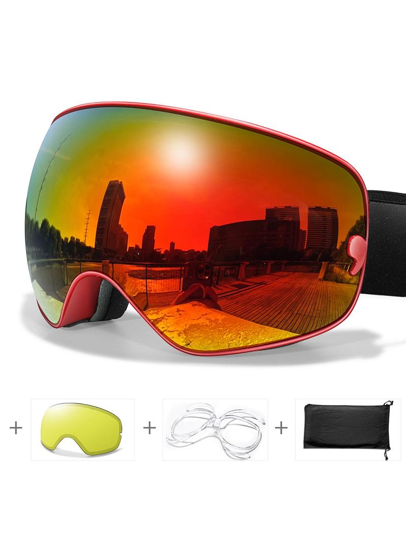 Product Introduction of UV400 Protection Ski Sunglasses with Night Vision Lens & Optical Frame & Storage Bag, Anti-fog Detachable Lens Ski Googles for Men & Women, Sports & Outdoor Clothing Accessories 0