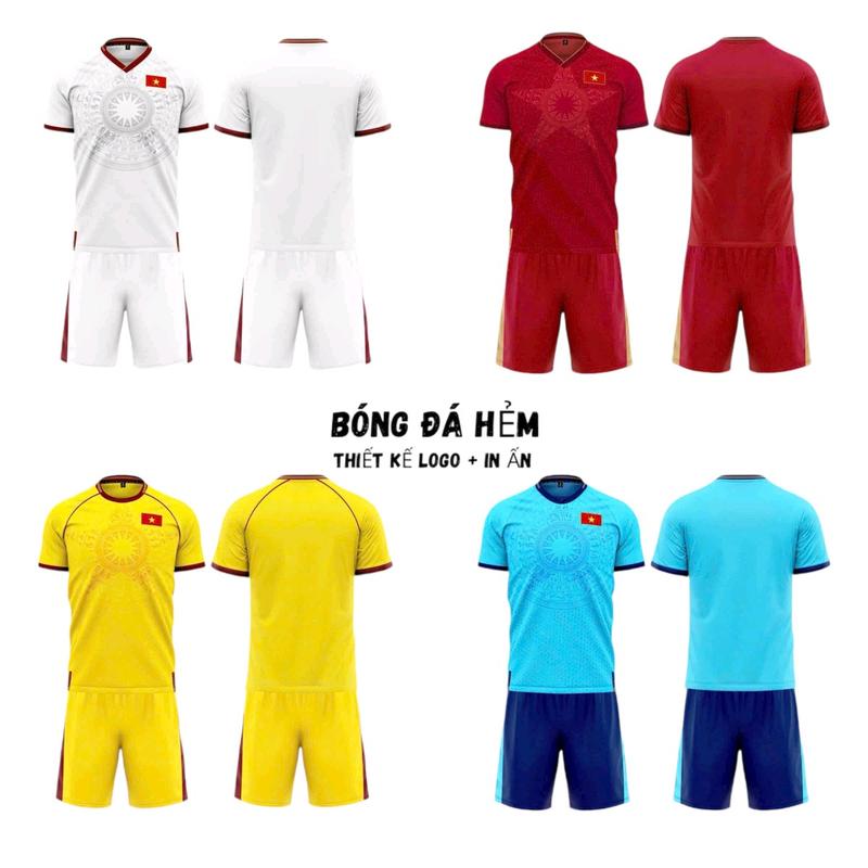 Bộ quần áo bóng đá VN vải thun lạnh, đồ đá banh Việt Nam cao cấp, TOP Unisex Sport