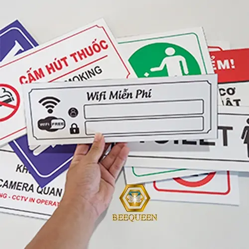 Biển Chỉ Dẫn Trượt Cửa Qua Trái/ Phải, Kéo Cửa - Đẩy Ngang - Kéo Sang Gắn Cửa Ra Vào 6