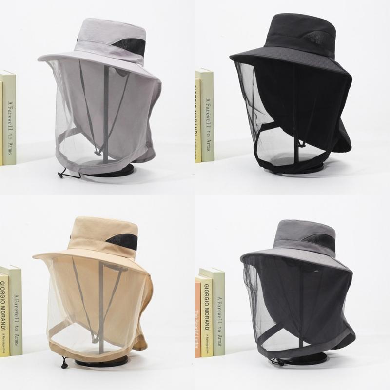 New Anti Mosquito Insect Bucket Hat Mesh Anti Bee Mosquito Hat Net Insect Proof Cap Men Women 0