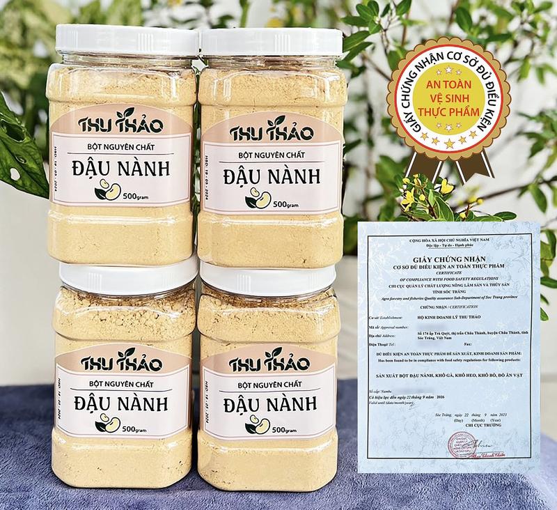  Combo 4 Bột Đậu Nành Thu Thảo Hộp Bột Đậu Rang Nguyên Chất 