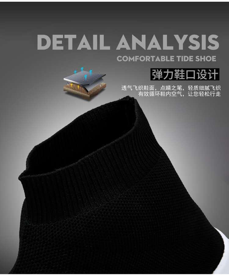 Product Introduction of Giày Tất, Thời Trang Phong Cách Hàn Quốc Hợp Xu hướng Hàng Mới Về, Thích Hợp Cho Học Sinh, Tăng Chiều Cao, Giày Lười Thể Thao, Thoáng Khí, Unisex Sneaker Shoes Đế Bằng 4