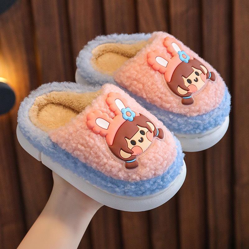 Dép Bông Cho Bé, Giày Dép Đi Trong Nhà Mùa Đông Bé Trai Bé Gái Dp216