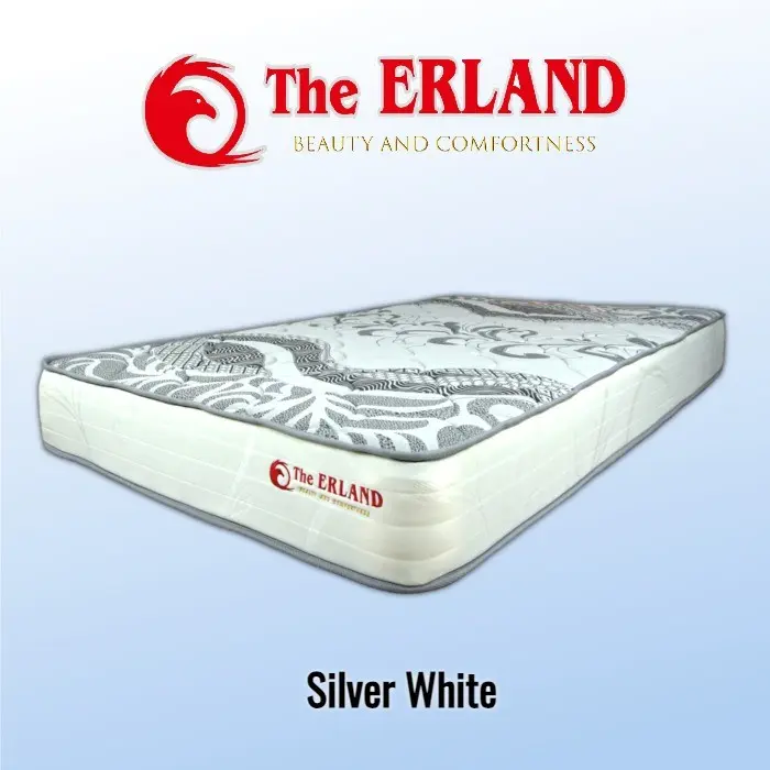 The Erland Kasur Spring bed in Box Deluxe Edition - White Diamond, 200 x 90 x 20 6