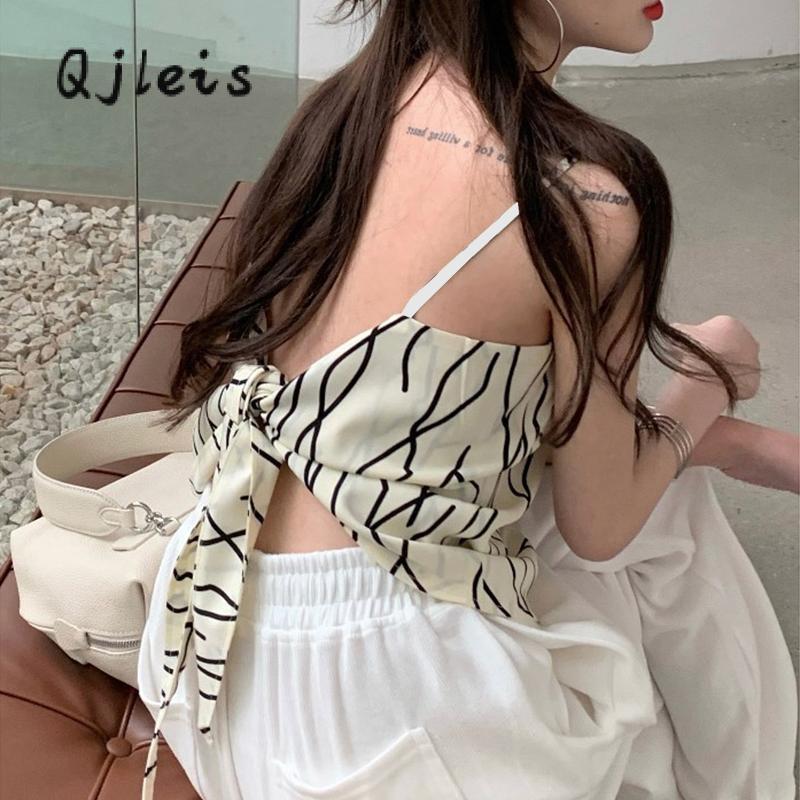 Product Introduction of Women Irregular Hem Backless Camisole, Boat Neck Sleeveless Off-the-shoulder Tops, Black/ Beige Polyester Sexy 32