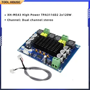 TPA3116D2 2x120W Dual-channel Stereo High Power Digital Audio Power Amplifier Class D XH-M543 m 543 Kit Ampli Class d Tpa3116d2 2 x 120 Watt Xh m543 Xh-m543 Power Amplifier Class d Digital Audio Tpa3116d2 2.0 Subwoofer Speaker 12-26v 2x120w m543 Amplifier
