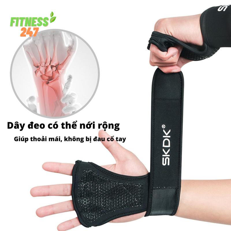 Găng Tay Tập Gym Hở Ngón Cao Cấp Chống Trơn Trượt 7