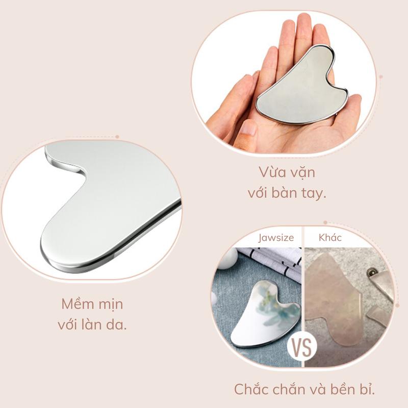 Đá Massage Jawsize Hỗ Trợ Nâng Cơ Giảm Nếp Nhăn Thép Không Gỉ 304 - Women, Skincare Guasha 3