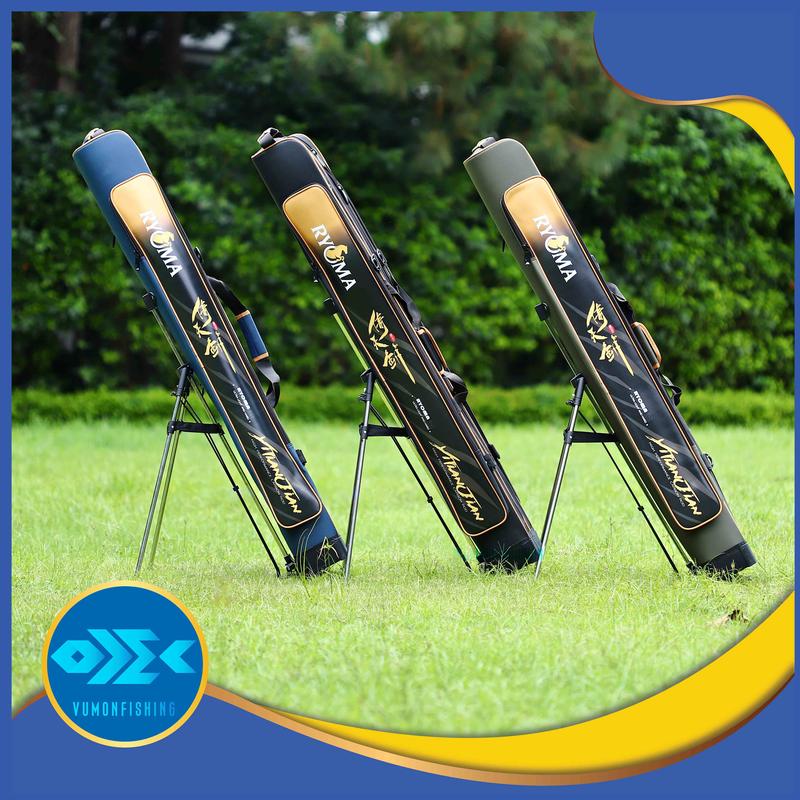 [TẶNG cước trục 220m+ cước thẻo 100m] Bao cần RYOMA  vải da cao cấp 2 ngăn và 3 ngăn Câu Cá Fishing