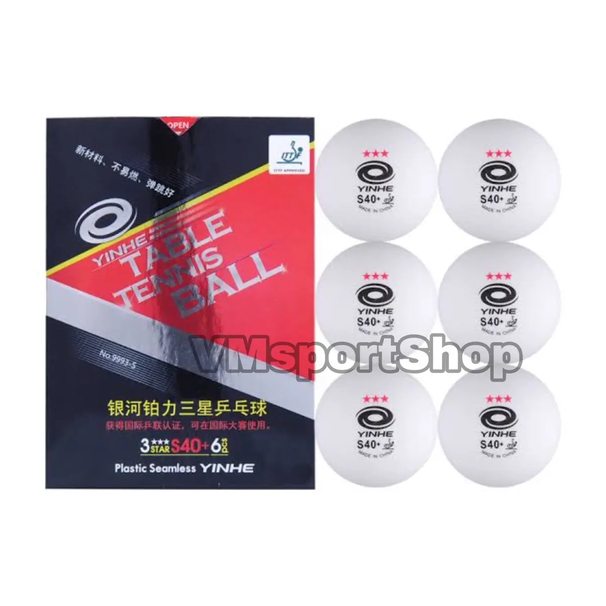 Yinhe S40+ 3-Stars 40+ - Bola Pingpong 3 Bintang Isi 6