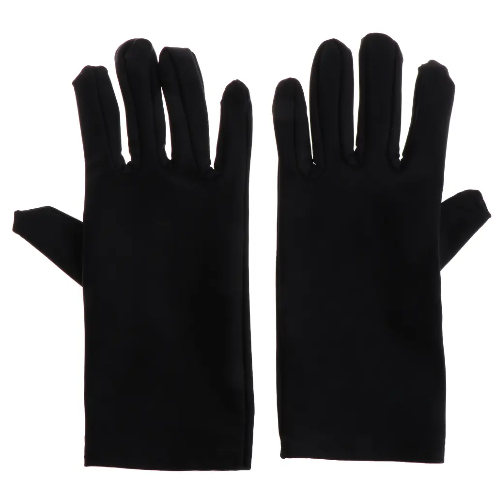 Soft Black Blend Cotton Jewelry Gloves Work for Protection Gloves Coin Silver Gloves Jewelry Inspection Gloves for Women