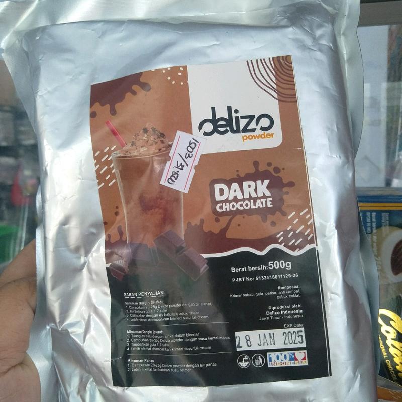 bubuk minuman power drink merk Delizo 500gr Coklat Gula Lemon Instan 6