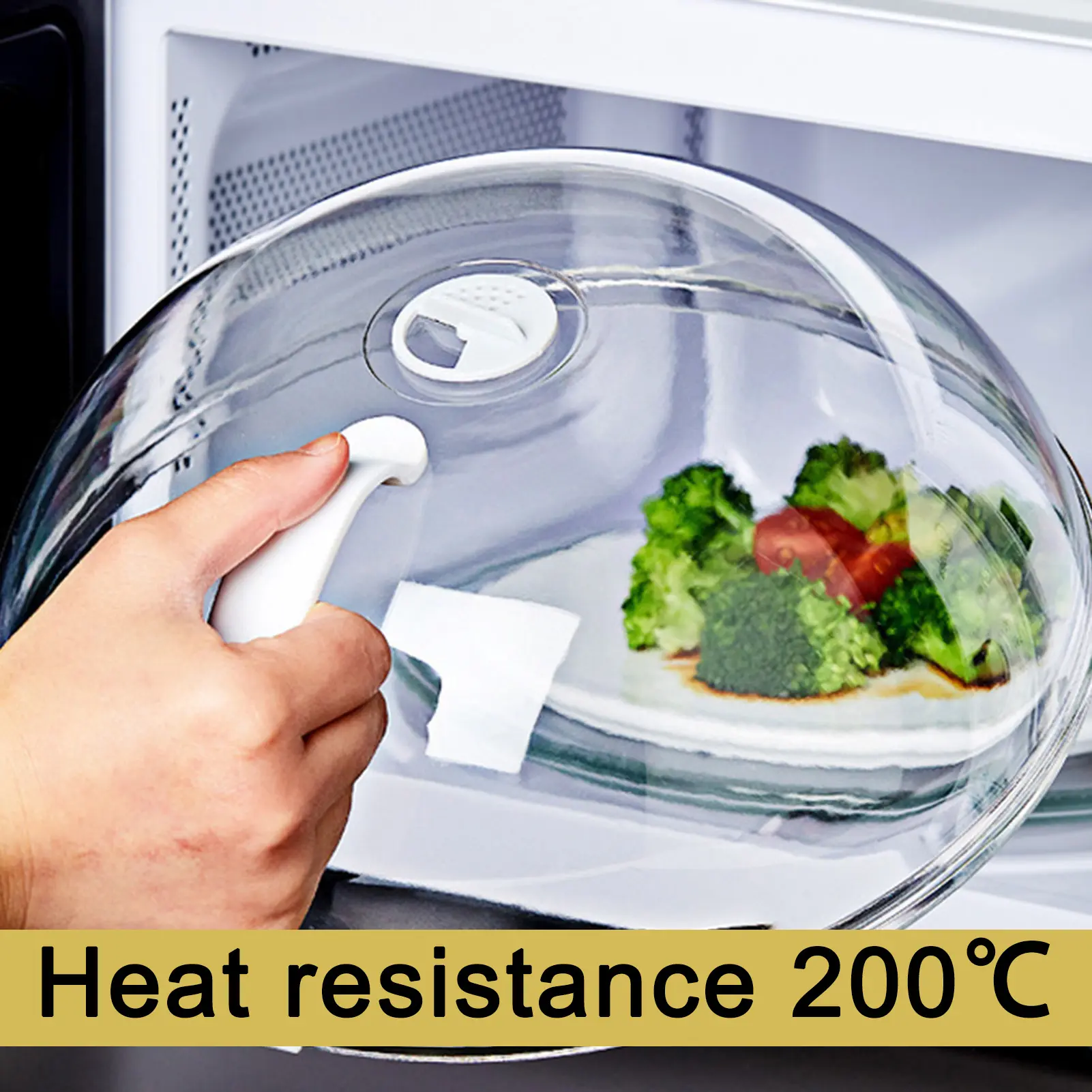 Nắp Lò Vi Sóng, Hubixsy, Chịu Nhiệt, Chống Bắn Nước, Trong Suốt, Có Thể Giặt Được, Hiệu Quả, Nắp Đậy Đĩa Lò Vi Sóng, Thích Hợp Cho Gia Đình