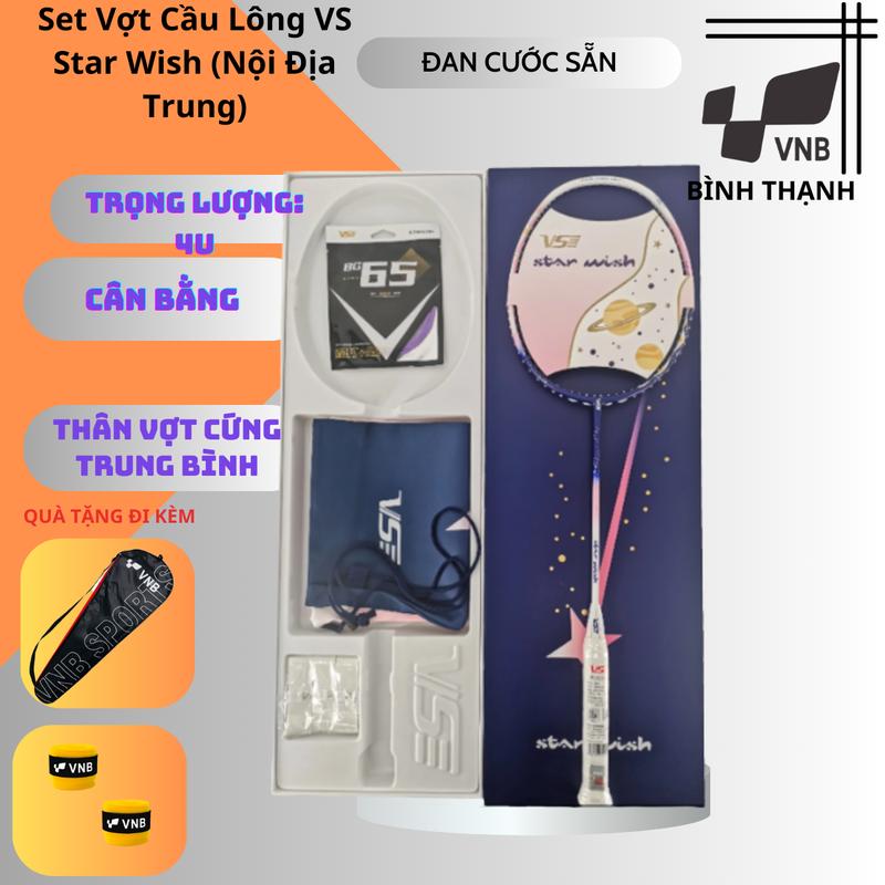 Set Vợt Cầu Lông VS Star Wish (Nội Địa Trung) Cán Vợt Sport