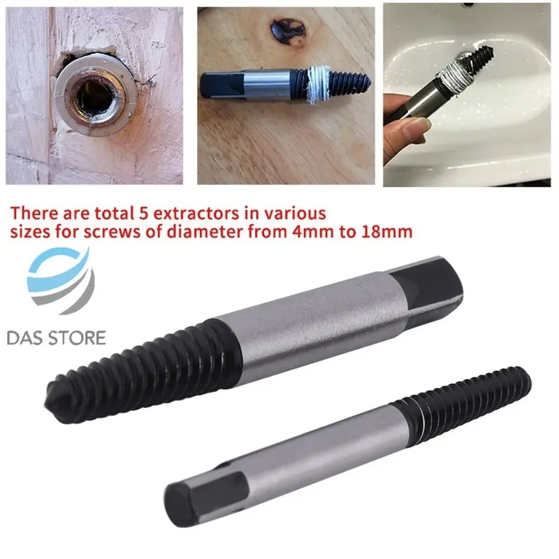 Tap balik screw extractor set 5pcs  TAP BAUT RUSAK - Tap pembuat ulir baut - Screwextractor set 5pcs tap manual pembuat ulir 4