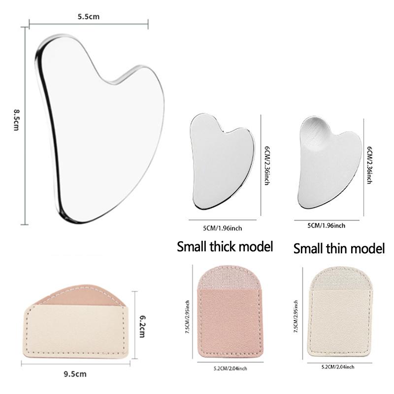 Product Introduction of 1PC Stainless Steel Gua Sha Scraper Massager For Face Neck Body Guasha Massage Tool Facial Skin Care Guasha Board Face Massager 27
