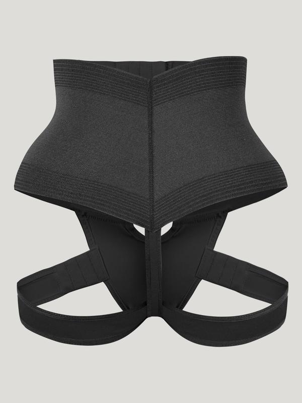 Women's High Waist Tummy Control Butt Lifting Shapewear Thong, Adjustable Hook & Eye Cut Out Shapewear Bottoms, Ladies Shaper for Daily Wear 1