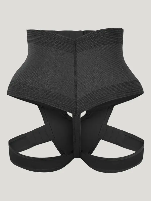 Women's High Waist Tummy Control Butt Lifting Shapewear Thong, Adjustable Hook & Eye Cut Out Shapewear Bottoms, Ladies Shaper for Daily Wear 1
