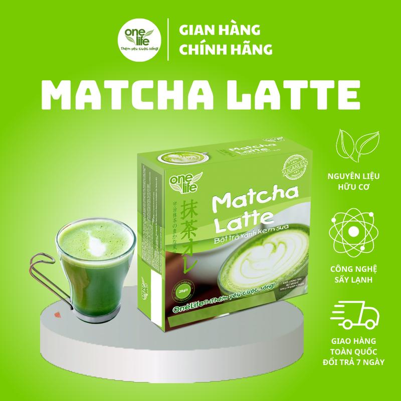 TRÀ SỮA MATCHA LATTE NHẬT BẢN ONELIFE - Hộp 504gr (28 gói x 18gr/gói)