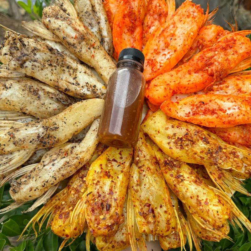 Combo Khô Ức Mỡ Cá Dứa mix 3 vị, Kèm 1Chai Sốt Chấm Mắm Me - bao gồm, tỏi ớt, tiêu tỏi, xã ớt siêu cay, trọng lượng 1Gói 500g, Food