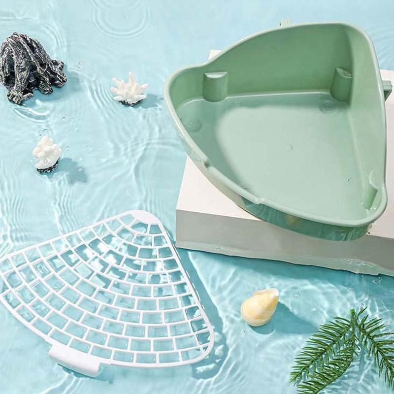 SPUNO Pan Keep Paws Dry Bedding Box Ferrets Bunny Potty Trainer Pet Supplies Ferrets Potty Tray Rabbit Litter Box Rabbit Pee Pad Pet Toilet Potty 3