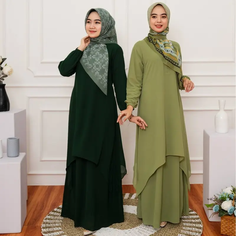 PB Prilly Busana - Noor Gamis Malaysia Ceruti - Baju Muslim Dewasa - Pakaian Wanita 1