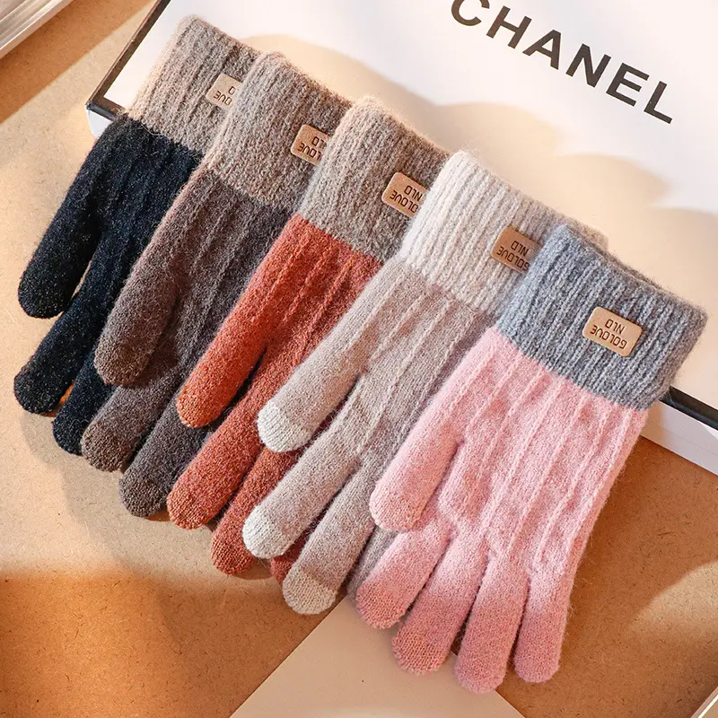 Găng Tay Len Lông Cừu / Sợi Alpaca, Dày Và Ấm Áp, Thích Hợp Cho Mùa Thu Và Mùa Đông, Găng Tay Dệt Kim Màn Hình Cảm Ứng, Dành Cho Nam Và Nữ, Lý Tưởng Để Đạp Xe Và Lái Xe, Lý Tưởng Làm Quà Tặng Cho Ngày Lễ