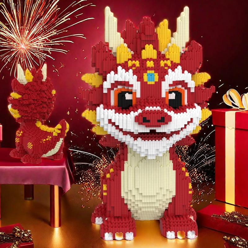Đồ Chơi Khối Xây Dựng, Dragon Đẹp Trai Mới, Siêu Lớn, Thiết Kế Linglong Núi Và Biển, Quà Tặng, Đồ Trang Trí Ba Chiều, Tương Thích Với Các Khối Xây Dựng Khác 4