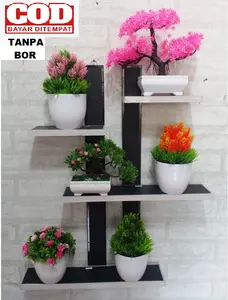[COD] Rak Pot Bunga Dinding Gantung Dekorasi Hiasan Pajangan Lapis HPL