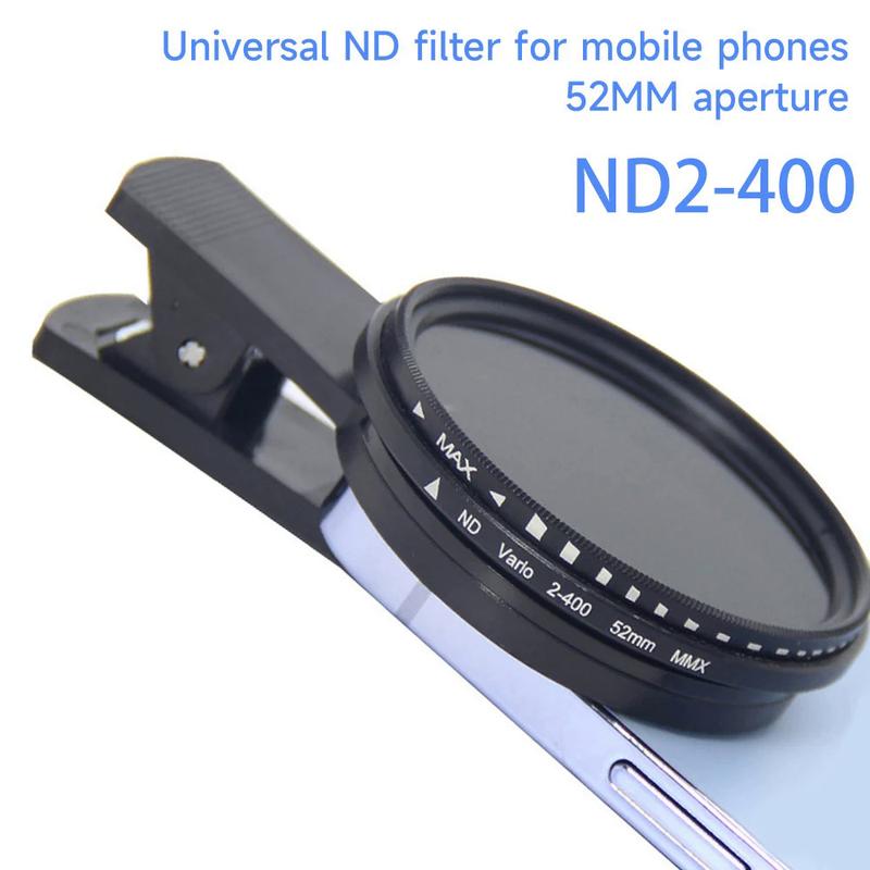 Variable ND Filter with Clip for Mobile Phone Adjustable ND2-400 52mm ...