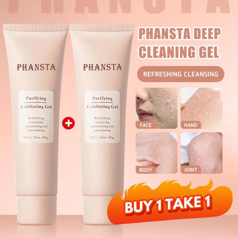 PHANSTA 50g Peeling GelBody & Face Brightening Scrub Deep Cleaning Moisturizing Hydrating Exfoliating Gel +[Free Gift] PHANSTA Exfoliating Gel 50g