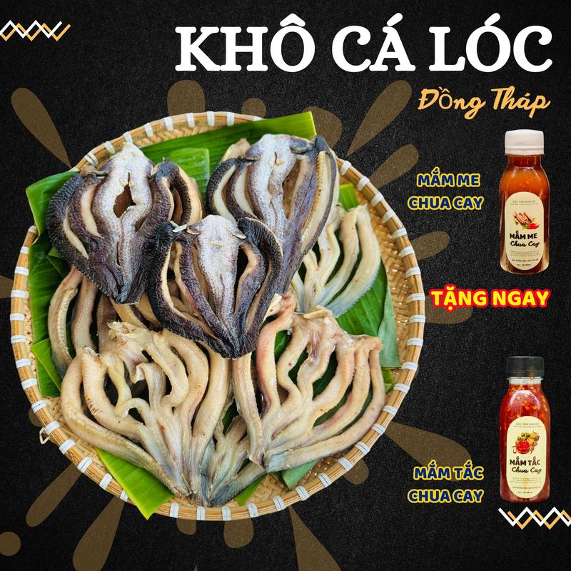 [ DEAL LIVE ]KHÔ CÁ LÓC ĐỒNG THÁP - TẶNG KÈM MẮM ME hoặc MẮM TẮC CHUA CAY - KHÔ 3 NẮNG VỊ MẶN VỪA ĂN - SIZE 5-7 CON/KG - VỰA KHÔ NHÀ GÀ FOOD