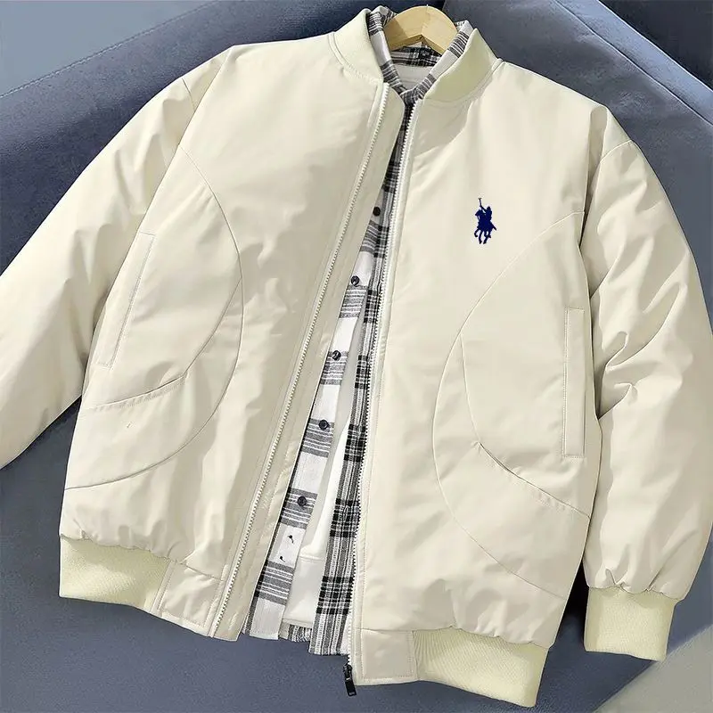 Coat Couple Autumn and Winter Fashion Baseball Uniform Jacket Dopamine Thick Tooling Style Casual Trend Simple Casual Closed