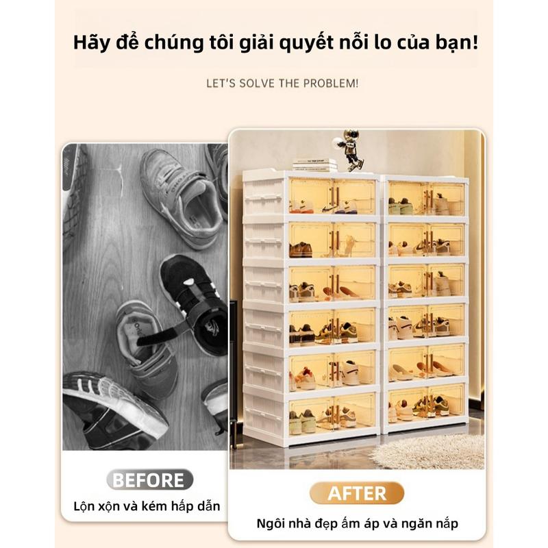 BREEZE Tủ Để Giày Gấp Gọn SHOE BOX Chất Liệu Nhựa ABS Cao Cấp Tiện Lợi Tháo Lắp Dễ Dàng 2